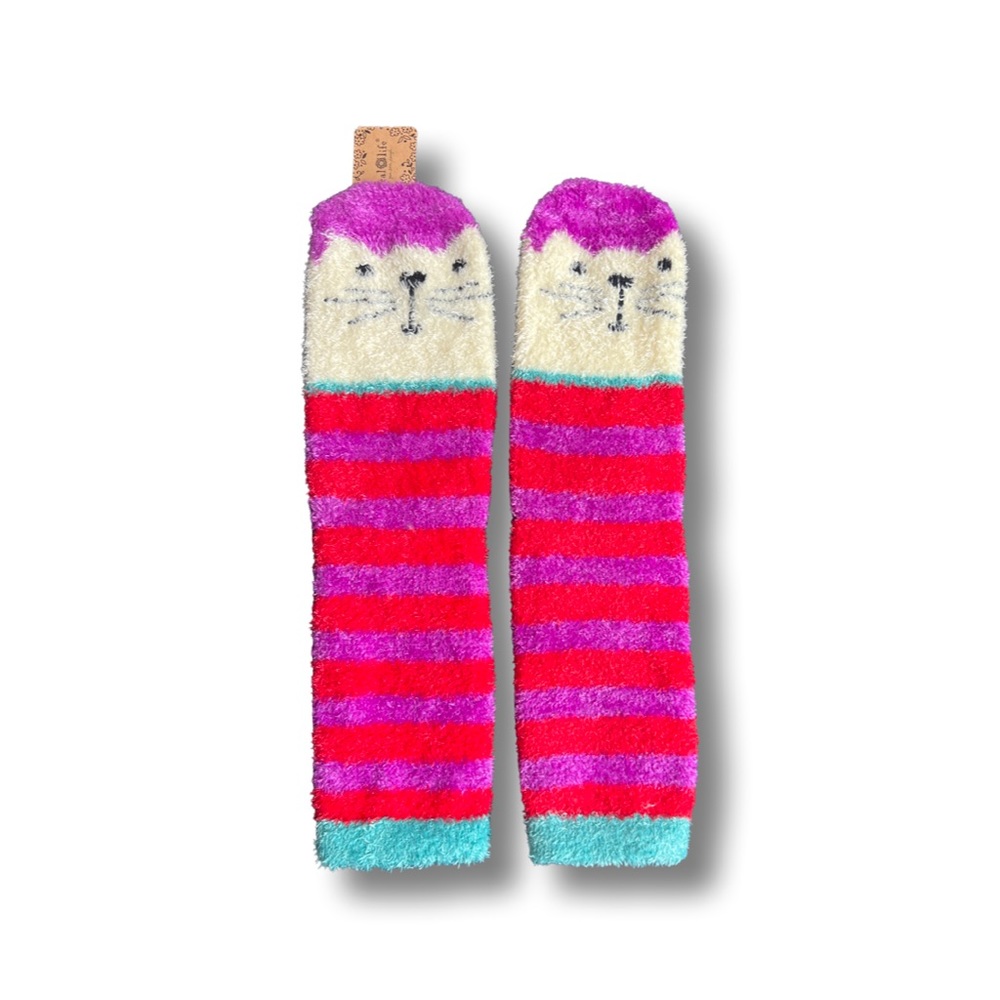 Cozy Socks Natural Life Ivory Cat